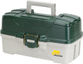 Plano One, Two, and Three Tray Tackle Box Sporting Goods > Outdoor Recreation > Fishing > Fishing Tackle PLANO MOLDING COMPANY Dark Green Metallic/ Off White Three-Tray 