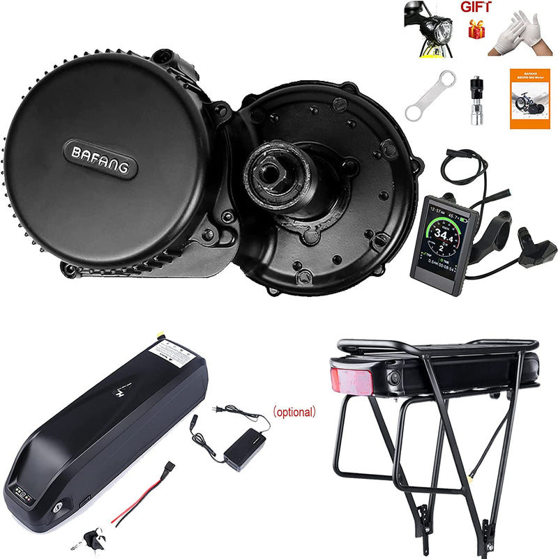 BAFANG BBS02 48V 750W Mid Drive Kit with Battery (Optional), 8Fun Bicycle Motor Kit with LCD Display & Chainring, Electric Brushless Bike Motor Motor Para Bicicleta for 68-73Mm BB Sporting Goods > Outdoor Recreation > Cycling > Bicycles BAFANG P850C Display 44T (NO Battery) 