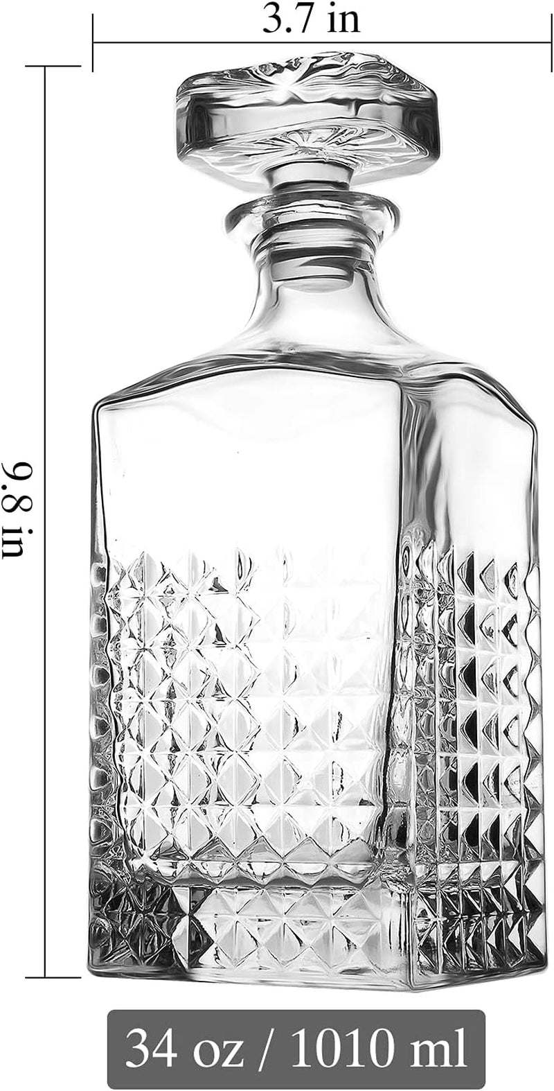 Lighten Life Whiskey Decanter,34 Oz Liquor Decanter with Glass Stopper in Gift Box,Premium Bourbon Decanter,Crystal Scotch Decanter for Whiskey,Bourbon,Scotch Home & Garden > Kitchen & Dining > Barware LIGHTEN LIFE   