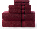 COTTON CRAFT Ultra Soft 6 Piece Towel Set - 2 Oversized Large Bath Towels,2 Hand Towels,2 Washcloths - Absorbent Quick Dry Everyday Luxury Hotel Bathroom Spa Gym Shower Pool - 100% Cotton - Charcoal Home & Garden > Linens & Bedding > Towels COTTON CRAFT Burgundy 6 Piece Towel Set 