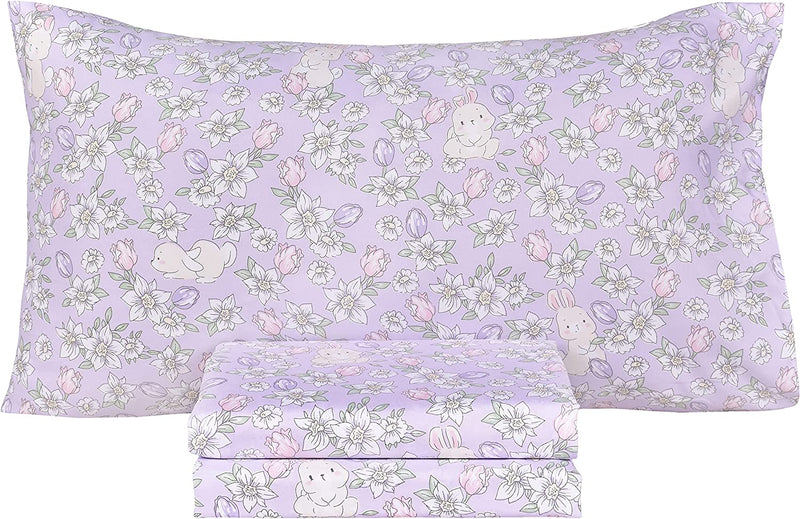 Scientific Sleep Sunshine Bees in Flower Cute Fun Soft Sheets Set Twin, Fitted Sheet with 14" Inch Deep Pocket, 100% Microfiber Polyester Bedding Sheet Set for Girls Teen Kids Gift (19, Twin) Home & Garden > Linens & Bedding > Bedding Scientific Sleep 18 Twin 