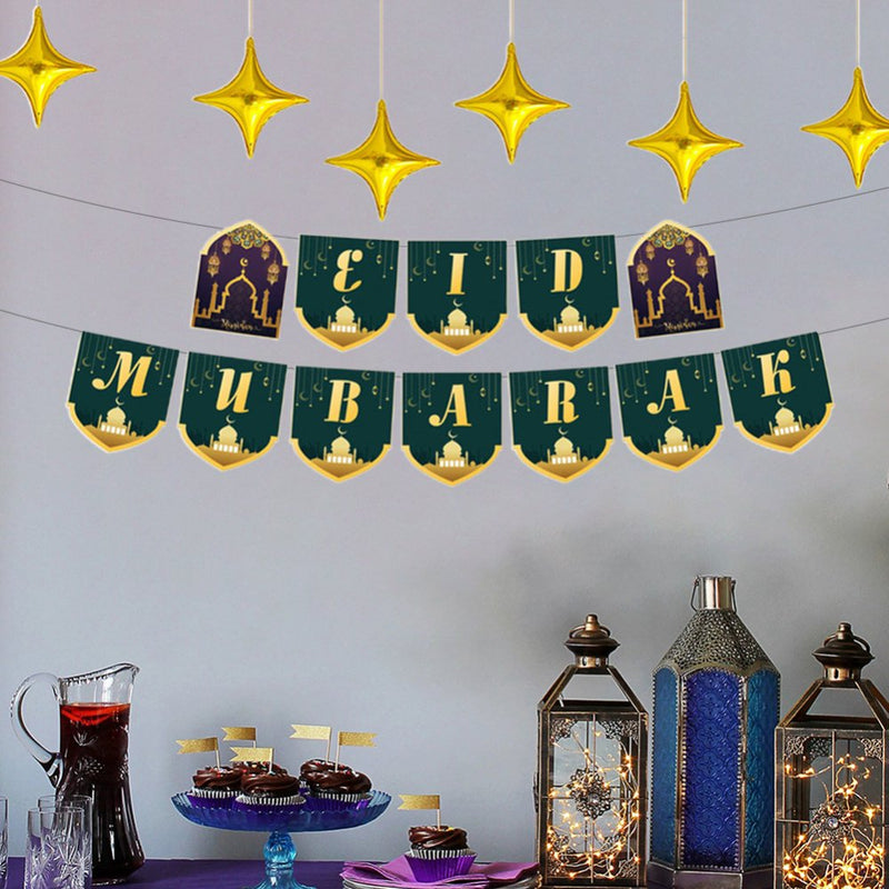 Eid Mubarak Balloons Ramadan Festival Decoration Dinner Party Decoration Event & Party Supplies Party Balloons for Home F Arts & Entertainment > Party & Celebration > Party Supplies Fly Sunton   