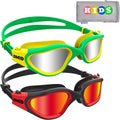 Kids Swim Goggles, OMID 2 Packs Comfortable Polarized Swimming Goggles Age 6-14