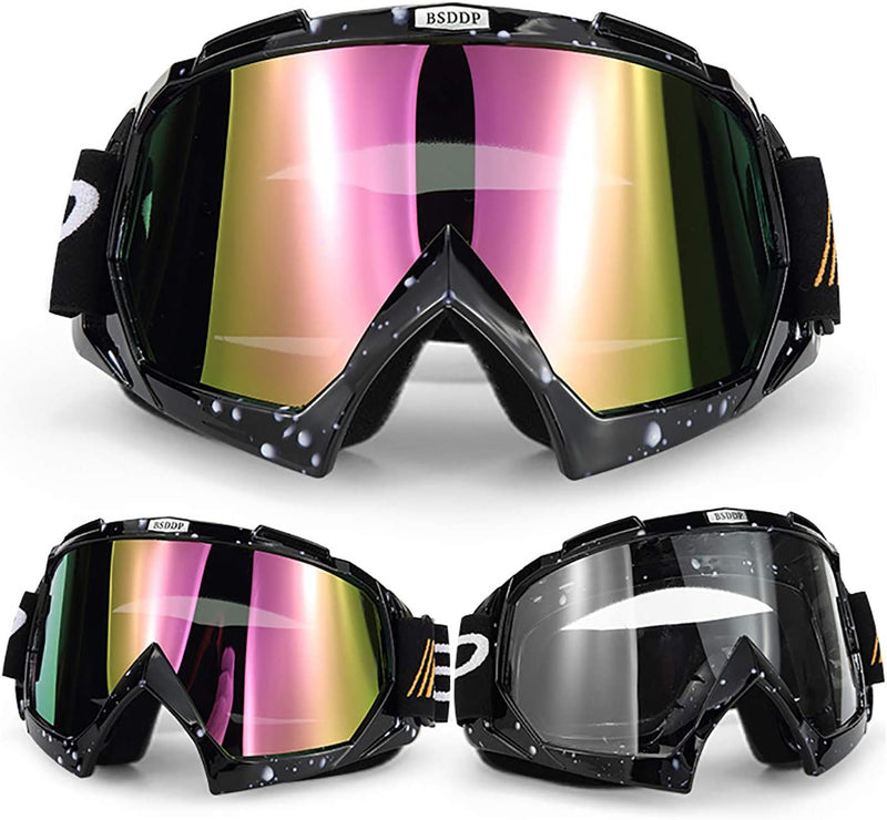 June Sports Motocross Goggles ATV Dirt Bike Racing Goggle Bendable, Adjustableadults' Cycling Skiing KG27 Sporting Goods > Outdoor Recreation > Cycling > Cycling Apparel & Accessories June Sports   