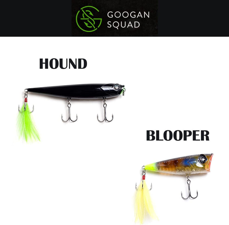 Catch Co Googan Squad Bass Fishing Topwater Kit | Hollow-Bodied Filthy Frog Lure | Hound Walking Bait | Blooper Topwater Popper | Googan Squad Buzzbait | Googan Squad Revolver Plopping Bait Sporting Goods > Outdoor Recreation > Fishing > Fishing Tackle > Fishing Baits & Lures Catch Co   