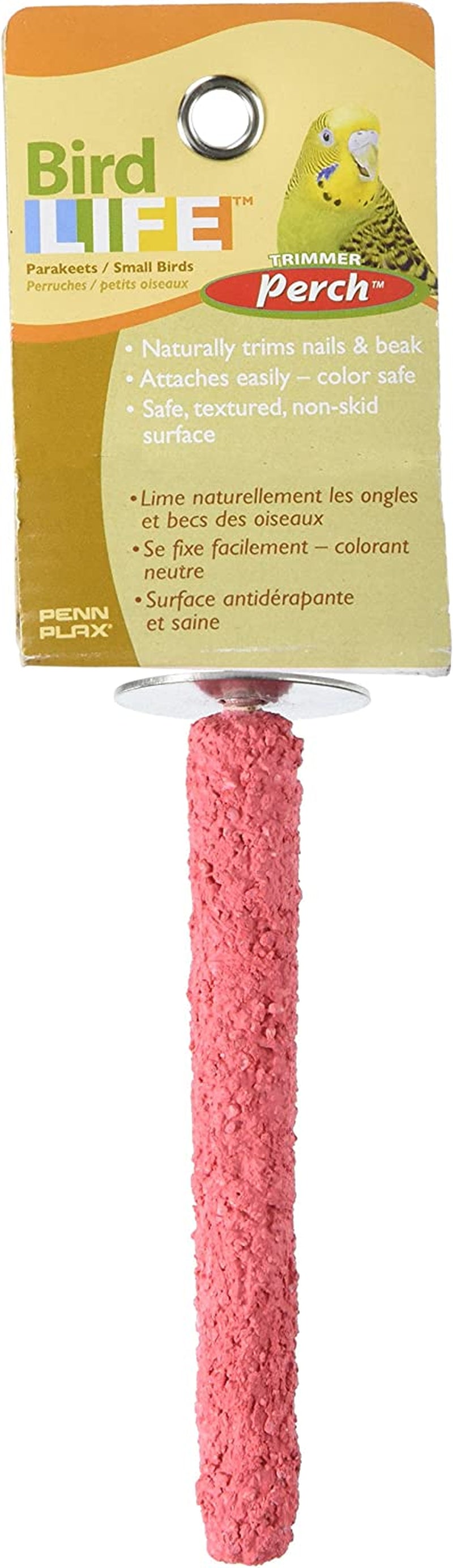 PENN-PLAX Bird-Life Cement Trimmer Bird Perch – Naturally Trims Nails & Beak – Great for Parrots, Cockatoos, Macaws, and Other Large Birds – 10” Long Animals & Pet Supplies > Pet Supplies > Bird Supplies Penn Plax, INC. 5 x 1/2 Inch  