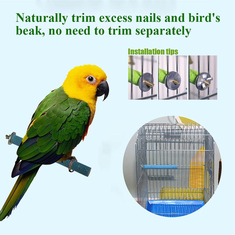 Hamiledyi Bird Perch Stand Toy,Wood Perch Platform Parrot Paw Grinding Stick Cage Accessories Exercise Toys for Budgies Parakeet Cockatiel Conure Hamster (5 Pcs Random Color) Animals & Pet Supplies > Pet Supplies > Bird Supplies Hamiledyi   
