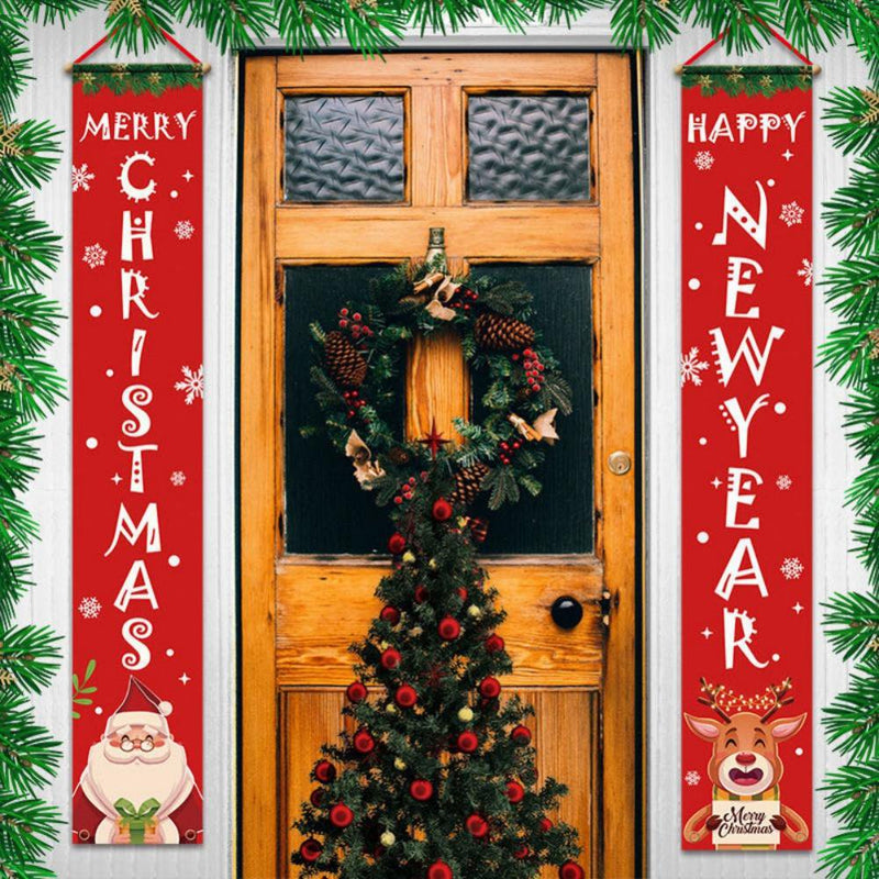 Christmas Decorations Outdoor Indoor, Believe and Merry Christmas Banner, Christmas Porch Sign for Home Indoor Exterior Front Door Yard Living Room Wall Apartment Party Home Home & Garden > Decor > Seasonal & Holiday Decorations& Garden > Decor > Seasonal & Holiday Decorations Altsales B  
