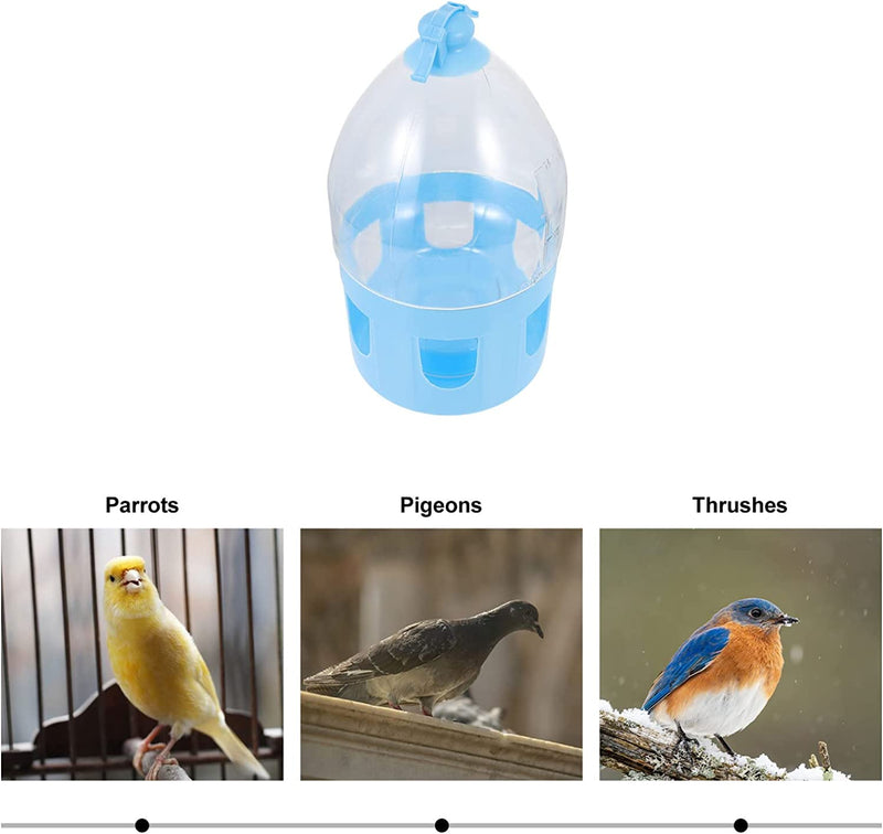 GLSTOY Waterer- Pet Pot Quail Parrots Lovebirds Cage Supplies L Bird Clear Pigeons Sky- for Birds Waterer Feeder, Watering Transparent Accessories Dispenser Drinker Wild Feeders