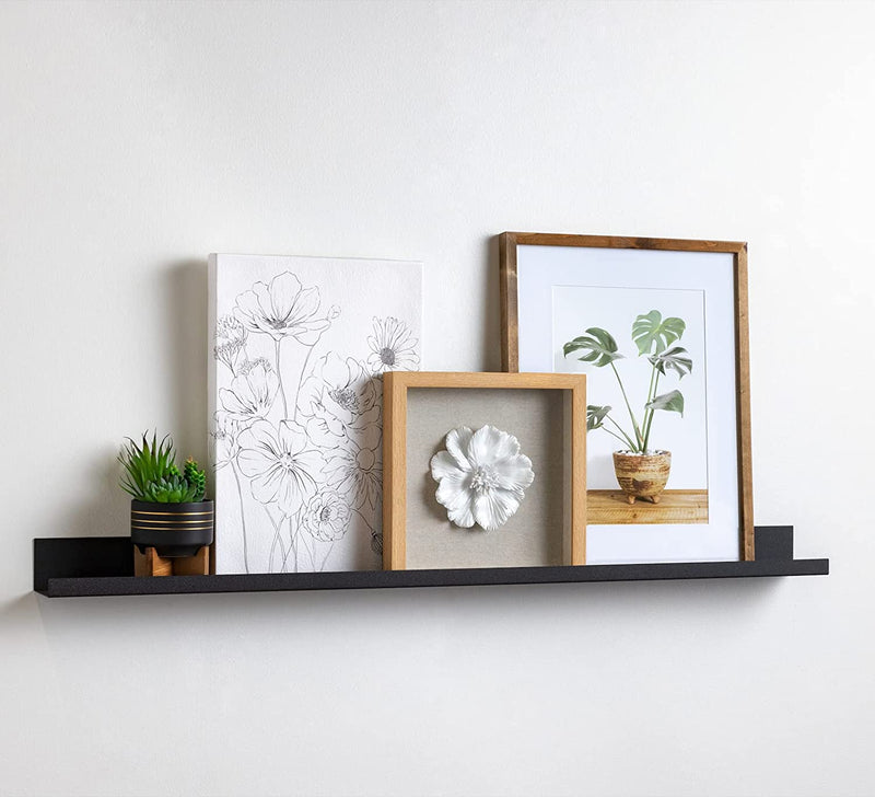 Infinite Design Floating Metal Wall Shelf – Minimalist Premium Floating Shelves MADE in USA | Easily Mounted, Perfect Floating Shelf for Your Living Room, Kitchen, Bathroom or Bedroom | White, 24 Inch Furniture > Shelving > Wall Shelves & Ledges Generic Black 48 Inch 