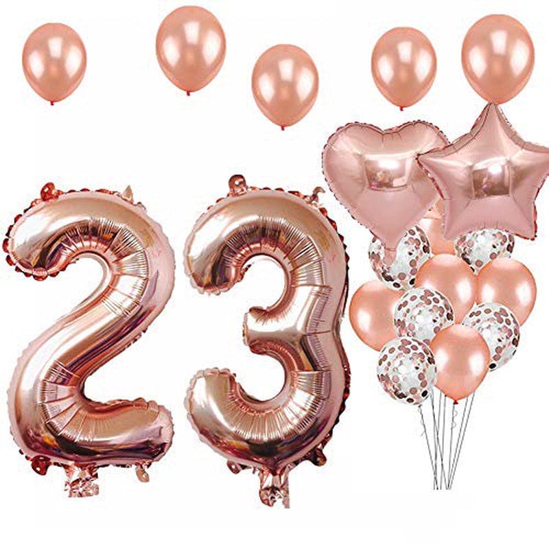 23Rd Birthday Decorations Party Supplies, Jumbo Rose Gold Foil Balloons for Birthday Party Supplies,Anniversary Events Decorations and Graduation Decorations Sweet 23 Party,23Rd Anniversary Arts & Entertainment > Party & Celebration > Party Supplies sunnylifyau   
