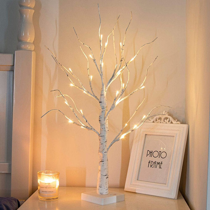 24'' LED Lighted Birch Tree Light Tabletop Jewelry Holder, Decoration Lights for Christmas Thanksgiving Wedding Home Bedroom Home & Garden > Decor > Seasonal & Holiday Decorations& Garden > Decor > Seasonal & Holiday Decorations Wiland   