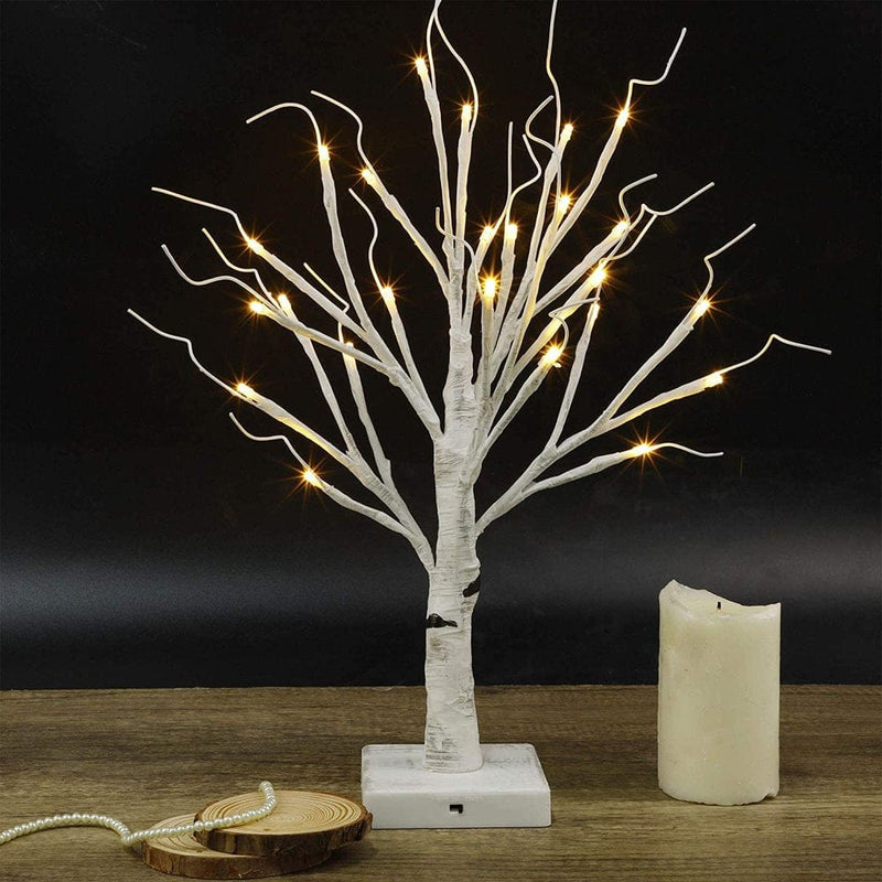 24'' LED Lighted Birch Tree Light Tabletop Jewelry Holder, Decoration Lights for Christmas Thanksgiving Wedding Home Bedroom Home & Garden > Decor > Seasonal & Holiday Decorations& Garden > Decor > Seasonal & Holiday Decorations Wiland   