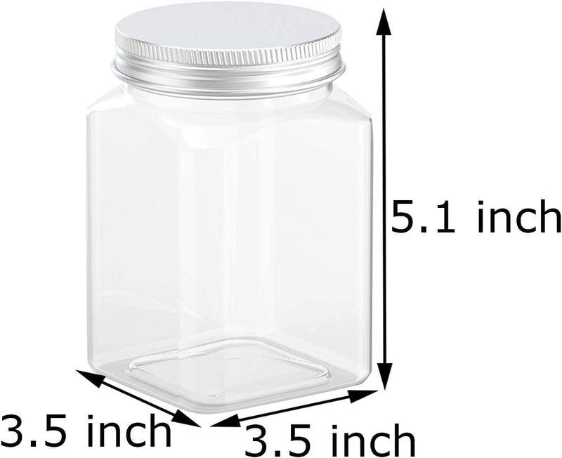 24 Ounce Clear Plastic Jars Storage Containers with Lids for Kitchen & Household Storage Airtight Container 6 PCS Home & Garden > Decor > Decorative Jars Axe Sickle   