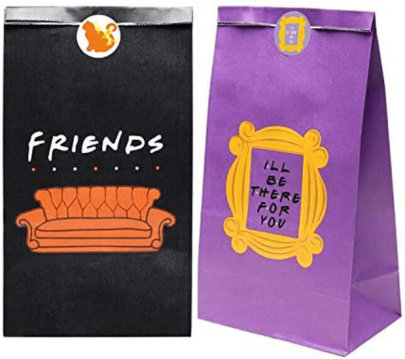 24 PCS Friend Goodie Bags, Treat Bags with Stickers Candy Bags Decoration Party Pack Loot Bag Party Supplies Gift Storage Bags (Purple & Black) Home & Garden > Decor > Seasonal & Holiday Decorations& Garden > Decor > Seasonal & Holiday Decorations ANGOLIO   