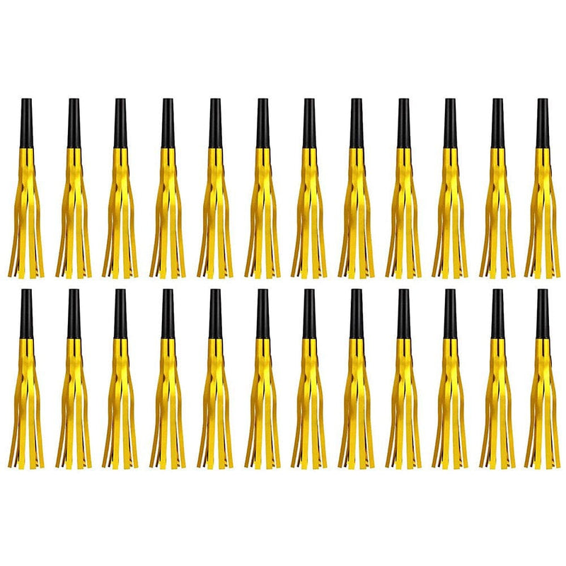 24 Pieces Gold Noise Makers Graduation Party Noise Makers for Adults Party Blowers Noisemakers for Birthday Graduation Sporting Events New Years Party Favor Supplies Arts & Entertainment > Party & Celebration > Party Supplies ISHANTECH   