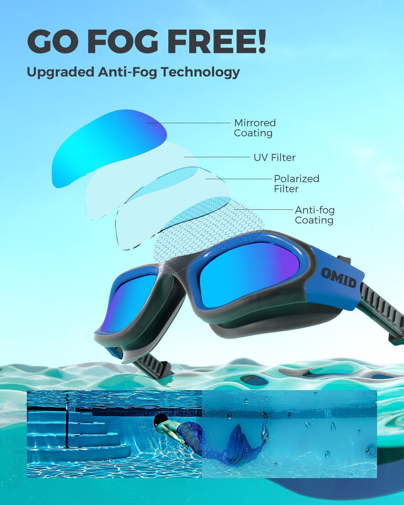 Swim Goggles, OMID Comfortable Polarized Anti-Fog Swimming Goggles for Adult Sporting Goods > Outdoor Recreation > Boating & Water Sports > Swimming > Swim Goggles & Masks OMID   