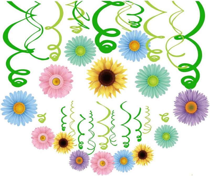 30Ct Autume Summer Spring Sun Flowers Hanging Swirl Decorations,Themed Birthday Party,Party Supplies,Ceiling Decorations for Girls,Boys,Kids, Bedroom,Classroom,Baby Shower Home & Garden > Decor > Seasonal & Holiday Decorations 1 month and up   