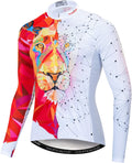 Weimostar Men'S Cycling Jersey Winter Thermal Fleece Long Sleeve Biking Shirts Breathable Sporting Goods > Outdoor Recreation > Cycling > Cycling Apparel & Accessories Weimostar Long Sleeve 3d Lion 4X-Large 