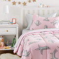 Kids Bed-In-A-Bag Microfiber Bedding Set, Easy Care, Twin, Blue Mermaids - Set of 5 Pieces Home & Garden > Linens & Bedding > Bedding KOL DEALS Pink Cats Bedding Set Twin