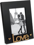 Isaac Jacobs Black Wood Sentiments “Love” Picture Frame, 5X7 Inch with Mat, Photo Gift for Loved Ones, Family, Display on Tabletop, Desk (Black, 5X7 (Matted 4X6)) Home & Garden > Decor > Picture Frames Isaac Jacobs International Black 4x6 