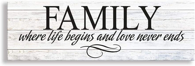 Kas Home Inspirational Quotes Motto Canvas Wall Art,Family Prints Signs Framed, Retro Artwork Decoration for Bedroom, Living Room, Home Wall Decor (5.5 X 16 Inch, Family) Home & Garden > Kitchen & Dining > Cookware & Bakeware Kas Home Art   