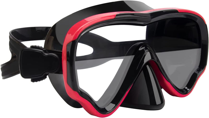 Peicees Swimming Goggles with Nose Cover for Kids, Youth anti Fog Swim Goggles Diving Mask for Boys & Girls Sporting Goods > Outdoor Recreation > Boating & Water Sports > Swimming > Swim Goggles & Masks Peicees Red Black  