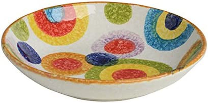 Sugar Bowl with Lid, Ceramic Dish Italian Dinnerware - Circle Candy Bowl with Lid - Bright, Colorful and Handmade in Italy from Our POP Collection Home & Garden > Kitchen & Dining > Tableware > Dinnerware EMBRACE LA GRANDE VITA CIRCLES Soup Bowl 