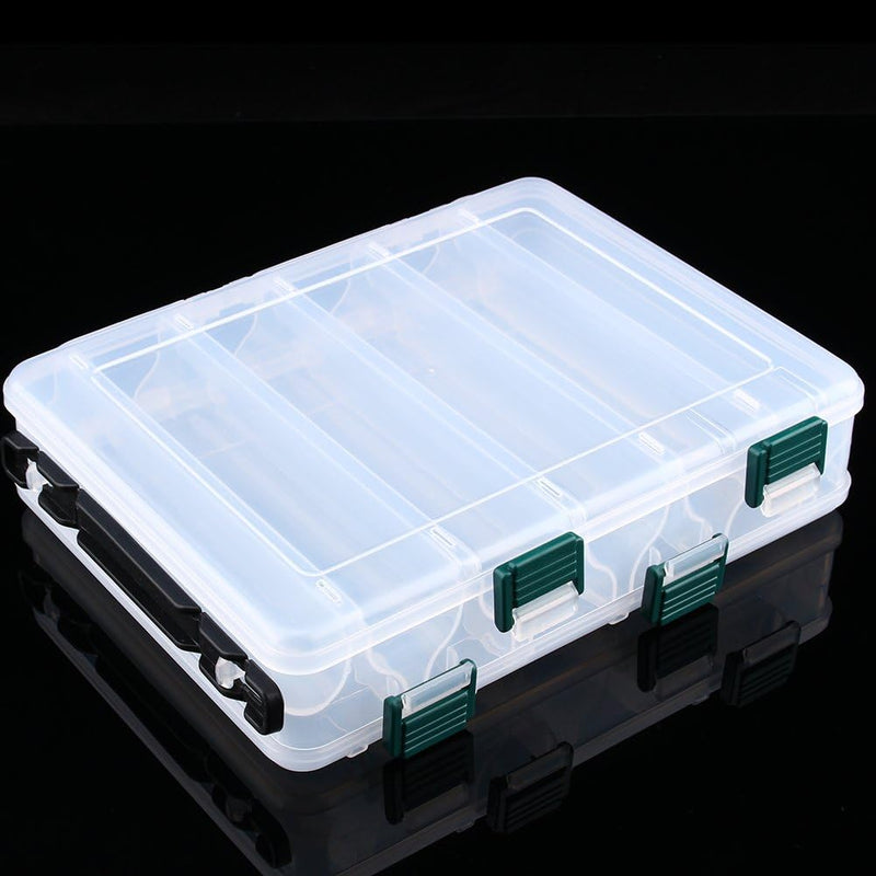 VGEBY1 Fishing Tackle Box, Waterproof Plastic Storage Organizer Box Double Sided for Outdoor Fishing Sporting Goods > Outdoor Recreation > Fishing > Fishing Tackle VGEBY1   