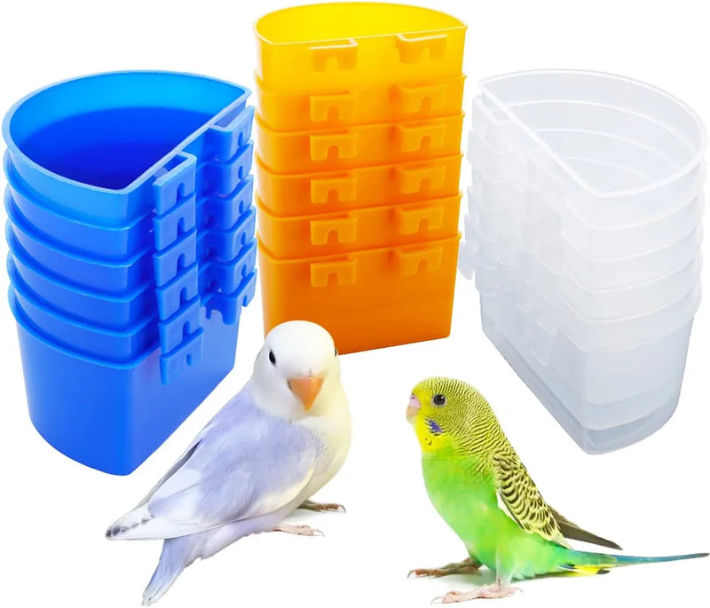 18 Pcs Bird Feed Cup Cage Food Dish Cup Plastic Feeding & Watering Supplies for Bird Pigeon Parrot Rabbit Chicken Duck Poultry Gamefowl Animals & Pet Supplies > Pet Supplies > Bird Supplies > Bird Cage Accessories > Bird Cage Food & Water Dishes DQITJ   