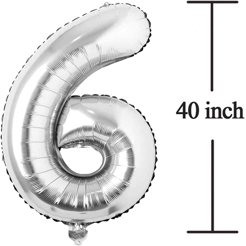 Silver 16 Number Balloons Big Giant Jumbo Large Number 16 Foil Mylar Balloons for Girl Boy Men 16Th Birthday Party Supplies 16 Anniversary Events Decorations-40 Inch Arts & Entertainment > Party & Celebration > Party Supplies Home Décor   