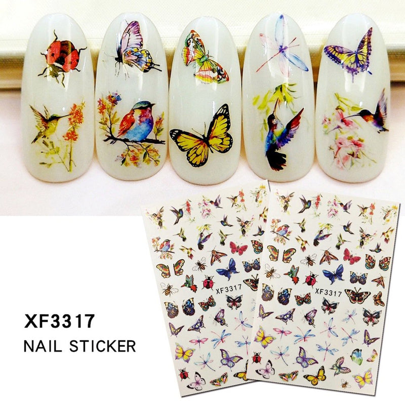 Nail Sticker Set Butterfly Little Daisy Maple Leaf Nail Sticker 2PC Apparel & Accessories > Costumes & Accessories > Masks jsaierl C Women Trendy 