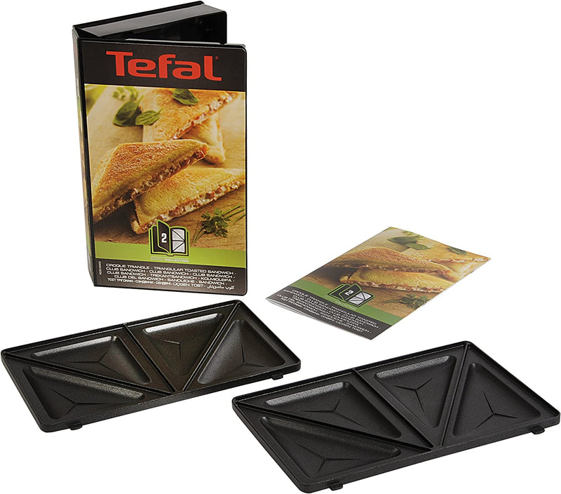 Tefal XA800512 Snack Collection Wafer Maker Non Stick Plates Set, Black (Accessory) Home & Garden > Kitchen & Dining > Cookware & Bakeware Tefal Club Sandwich Plates  