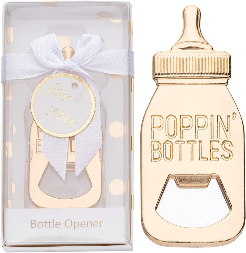 24Packs Golden Baby Bottle Openers for Baby Shower Favors Gifts, Decorations Souvenirs, Poppin Bottles Openers with Exquisite Gifts Box Used for Guests Gender Reveal Party Favors (White, 24) Home & Garden > Kitchen & Dining > Barware Wxzumg White 24 