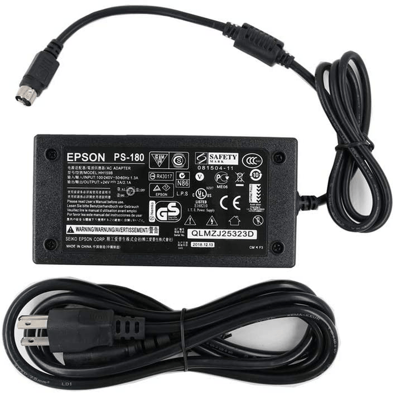 24V Replacement AC Adapter for Epson PS-180 PS-170 PS-150 PSA242 C32C825343 M159A M159B M235A M129C TM-T88II TM Series T88III POS Printer DC Charger Power Supply Cord Electronics > Print, Copy, Scan & Fax > Printer, Copier & Fax Machine Accessories Nicer-S Default Title  
