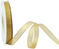 25 Yards Glitter Metallic Ribbon 1" Wide Ribbon, Sparkly Fabric Ribbon Gift Ribbon Thin Ribbon for Gift Wrapping Wedding Party Holiday Ribbon Arts & Entertainment > Hobbies & Creative Arts > Arts & Crafts > Art & Crafting Materials > Embellishments & Trims > Ribbons & Trim Farbleben Gold Ribbon 3/8''  