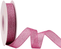 25 Yards Glitter Metallic Ribbon 1" Wide Ribbon, Sparkly Fabric Ribbon Gift Ribbon Thin Ribbon for Gift Wrapping Wedding Party Holiday Ribbon Arts & Entertainment > Hobbies & Creative Arts > Arts & Crafts > Art & Crafting Materials > Embellishments & Trims > Ribbons & Trim Farbleben Rose Red 5/8"  