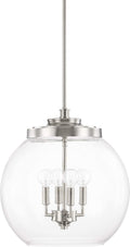 Capital Lighting 4723WG Bailey Orb Candle Pendant, 4-Light 240 Total Watts, 19"H X 15"W, Winter Gold Home & Garden > Lighting > Lighting Fixtures Capital Lighting Fixture Company Polished Nickel Pendant 