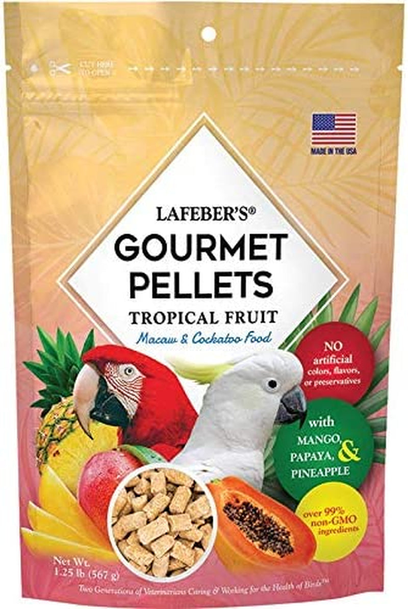 Lafeber Premium Daily Diet Pellets Pet Bird Food, Made with Non-Gmo and Human-Grade Ingredients, for Macaws and Cockatoos, 5 Lb Animals & Pet Supplies > Pet Supplies > Bird Supplies > Bird Food Lafeber Company Tropical Fruit 1.25 Pound (Pack of 1) 