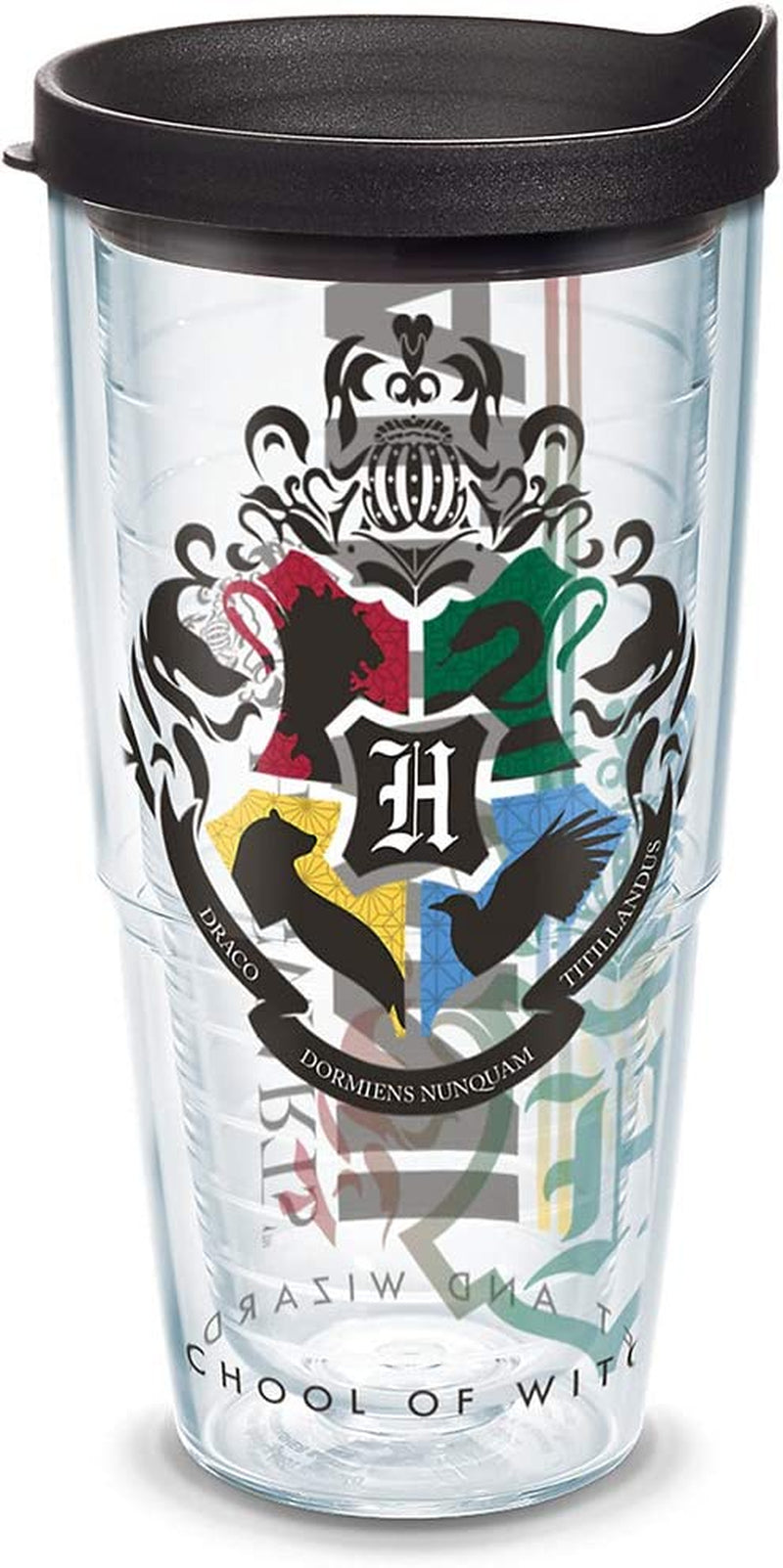 Tervis Harry Potter-Hogwarts Alumni Stainless Steel Insulated Tumbler with Lid, 1 Count (Pack of 1), Silver Home & Garden > Kitchen & Dining > Tableware > Drinkware Tervis Clear Black Lid 24 oz - Tritan