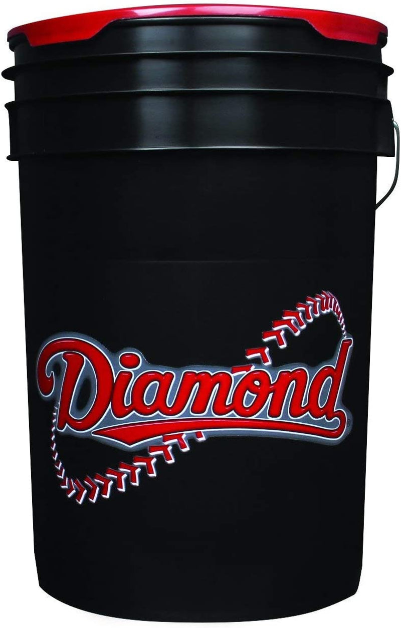 Diamond Sports D-OB DOB Baseballs in 6-Gallon Ball Black Cushion Lid Bucket 30 Balls with Rods Insulated Can Sleeve Sporting Goods > Outdoor Recreation > Fishing > Fishing Rods Diamond Sports   