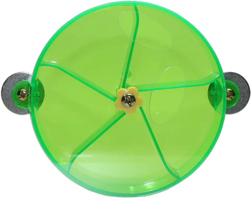 Bird Creative Foraging System Wheel Seed Food Ball Rotate Training Toy for Small and Medium Parrots Parakeet Cockatiel Conure (Purple) Animals & Pet Supplies > Pet Supplies > Bird Supplies > Bird Toys Wontee GREEN  