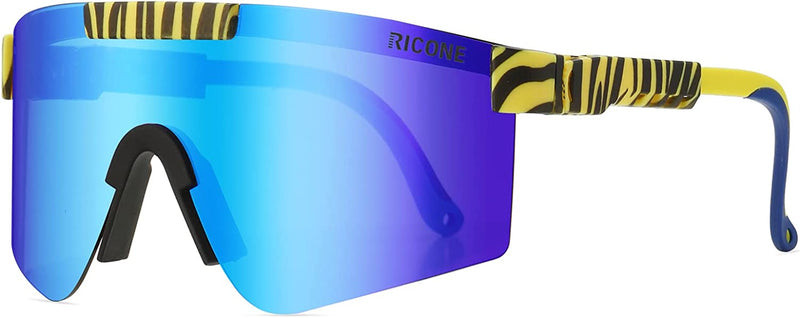 RICONE Outdoor Cycling Glasses for Men Women Sports Baseball Sunglasses Mountain Bike Goggles MTB Running Bicycle Eyewear Sporting Goods > Outdoor Recreation > Cycling > Cycling Apparel & Accessories RICONE Pa28  