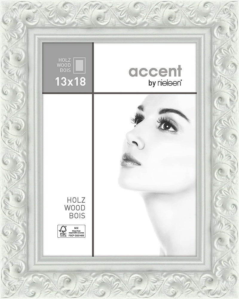 Nielsen Design Nielsen Arabesque 8532001 Wooden Picture Frame 13 X 18 Cm White
