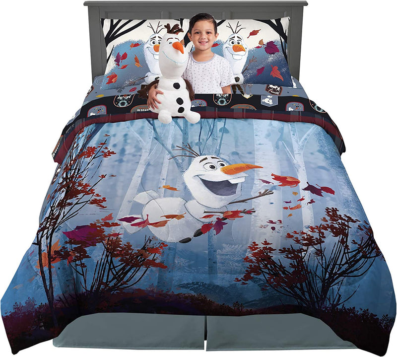 Franco Kids Bedding Comforter with Sheets and Cuddle Pillow Bedroom Set, 5 Piece Twin Size, Disney Frozen 2 Olaf Home & Garden > Linens & Bedding > Bedding Franco Disney Frozen 2 Olaf (6 Piece) Full Size 