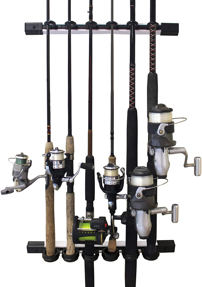 Rush Creek Creations All Weather Fishing Rod Storage Wall, Ceiling, or Garage Rack, Aluminum 10 Rod Sporting Goods > Outdoor Recreation > Fishing > Fishing Rods Rush Creek Creations ABS Plastic 6 Rod  