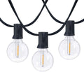 25Ft LED G40 Outdoor String Lights, Patio Globe String Lights with 27 Shatterproof LED Clear Bulbs, E12 Base Vintage Commercial Hanging Lights for Café Backyard Porch Party Holiday Decor- White Wire Home & Garden > Lighting > Light Ropes & Strings Goothy 50Ft-Black 50 Ft 