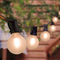 25Ft LED G40 Outdoor String Lights, Patio Globe String Lights with 27 Shatterproof LED Clear Bulbs, E12 Base Vintage Commercial Hanging Lights for Café Backyard Porch Party Holiday Decor- White Wire Home & Garden > Lighting > Light Ropes & Strings Goothy 25Ft-Frosted Black 25 Ft 