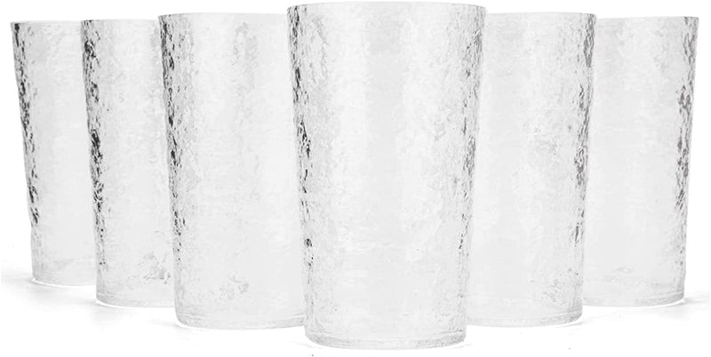 26-Ounce Acrylic Highball Glasses Plastic Tumbler Larger Drinking Glasses, Set of 8 Multicolor Home & Garden > Kitchen & Dining > Tableware > Drinkware KX-WARE Clear 6 