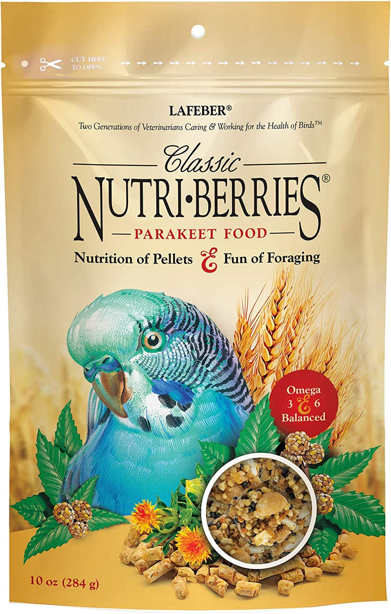 Lafeber Classic Nutri-Berries Pet Bird Food, Made with Non-Gmo and Human-Grade Ingredients, for Parakeets (Budgies), 4 Lb Animals & Pet Supplies > Pet Supplies > Bird Supplies > Bird Food Lafeber Company 10 oz  